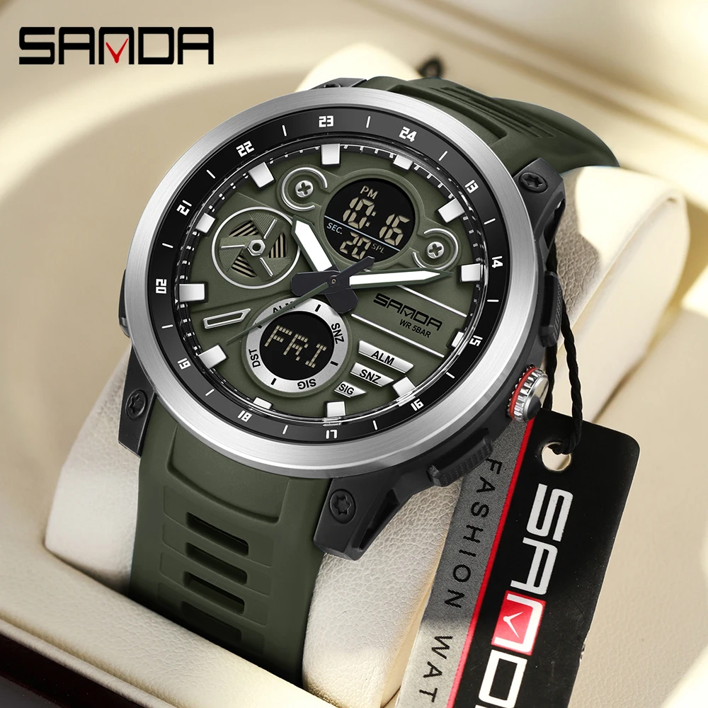 Minute Repeater Watch - SANDA Merk 3379 Nieuw elektronisch herenhorloge