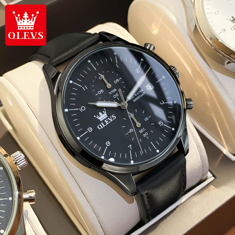 Luxury Watch Cheap - OLEVS 2880 Casual Herenhorloge Chronograaf 30M
