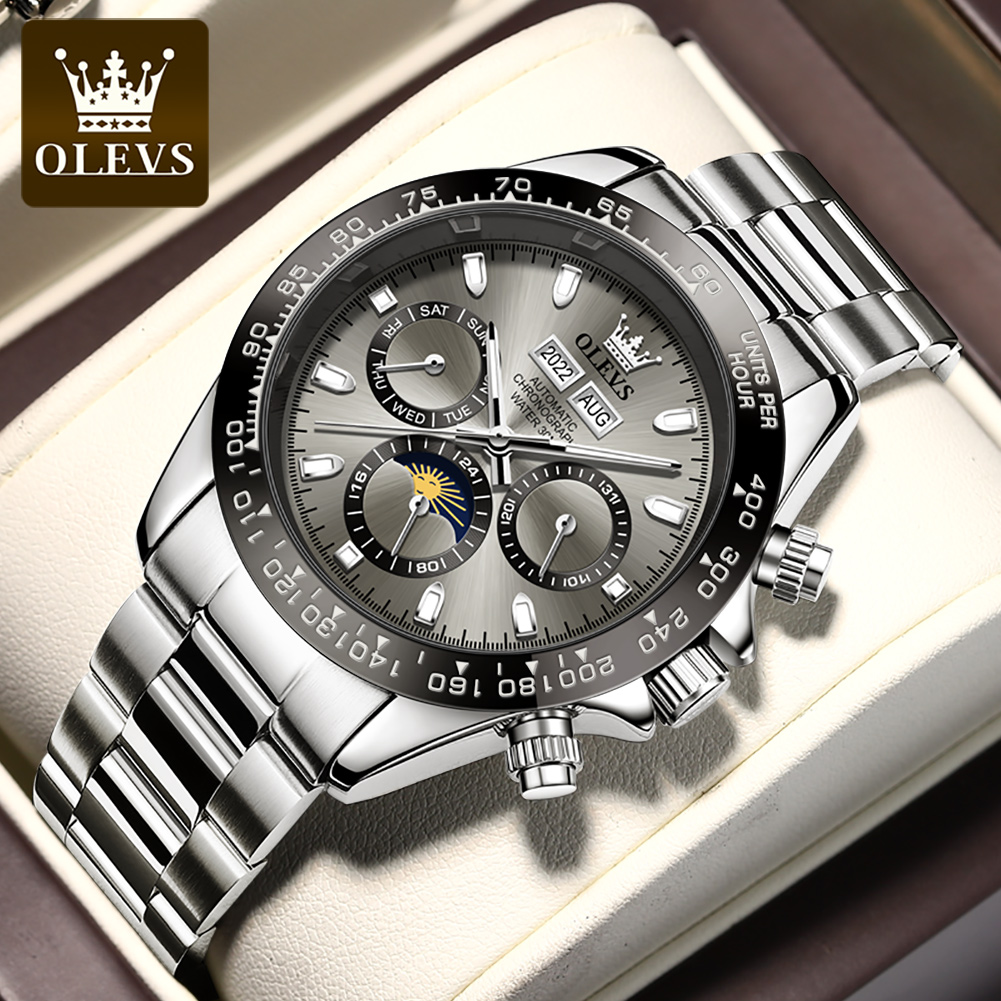 Chronograph Flyback Watch - OLEVS 6654 Luxe herenhorloge chronograaf automatisch