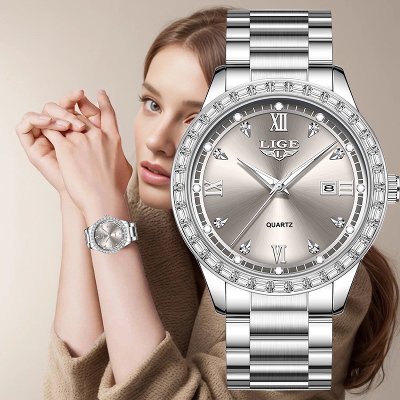 Luxury Watch Collection - LIGE Quartz Polshorloge 2026 Luxe Dameshorloge