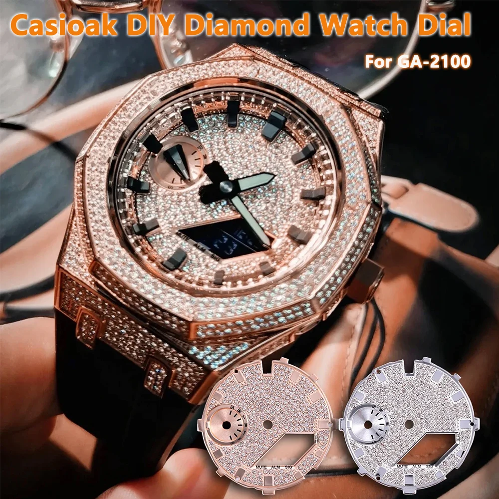 Luxury Watch Repair - Luxe Diamanten Wijzerplaat Voor GA2100 GA-2100