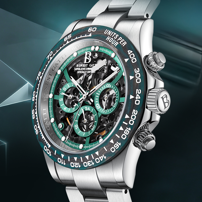 Chronograph Flyback Watch - BONEST GATTI Herenhorloge Automatisch mechanisch polshorloge