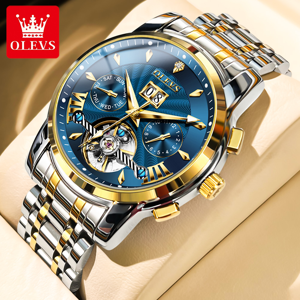 Luxury Watch For Men - OLEVS Herenhorloges Luxe mode fijne stalen
