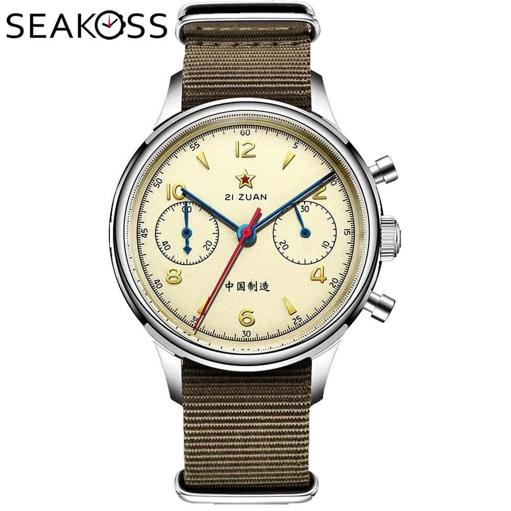 Chronograph Flyback Watch - SEAKOSS 1963 chronograaf 40 mm 38