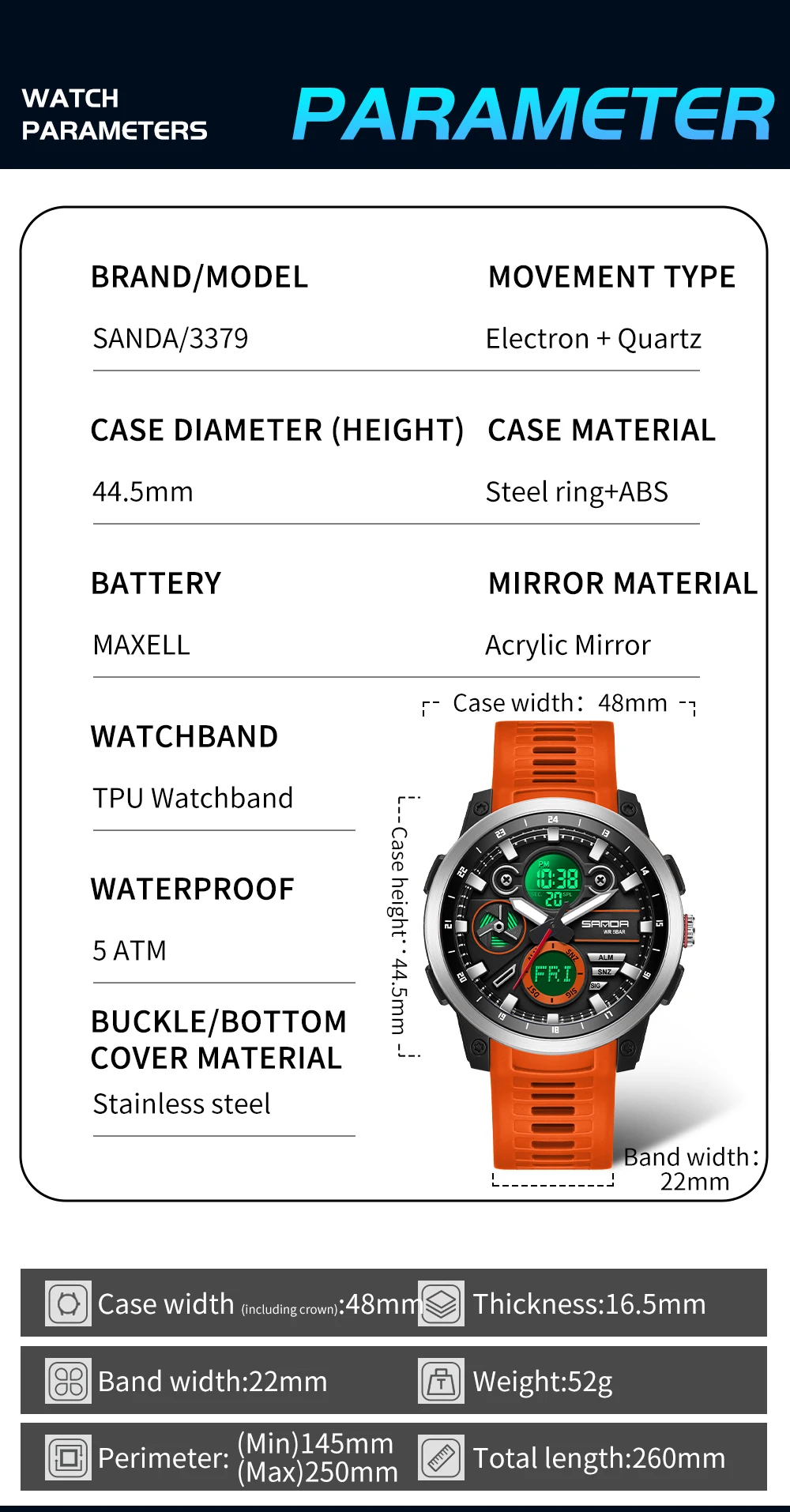 SANDA Merk 3379 Nieuw elektron - Minute Repeater Watch recensie en prijs