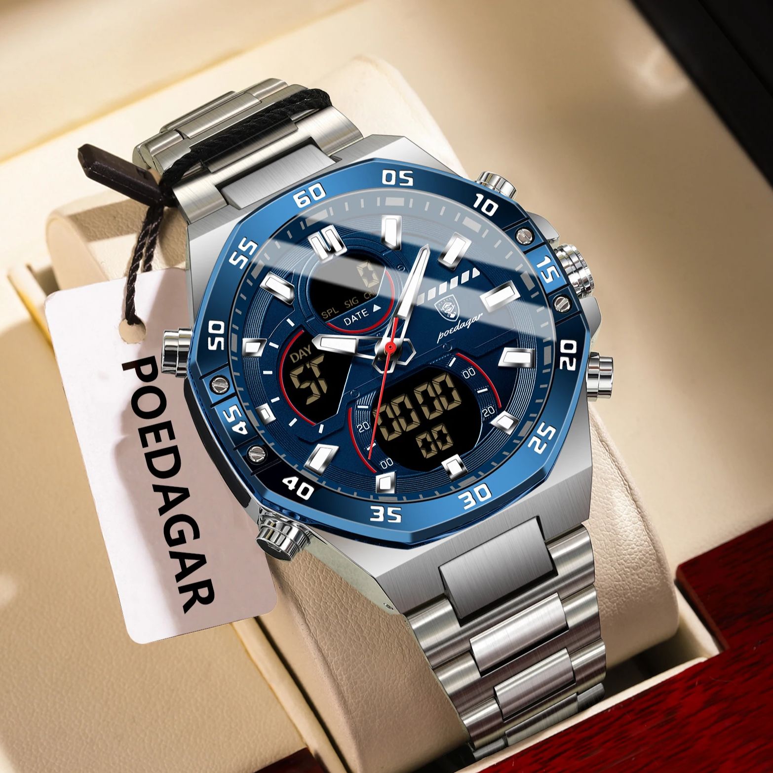 POEDAGAR Top Herenklok LED Lic - Minute Repeater Watch recensie en prijs