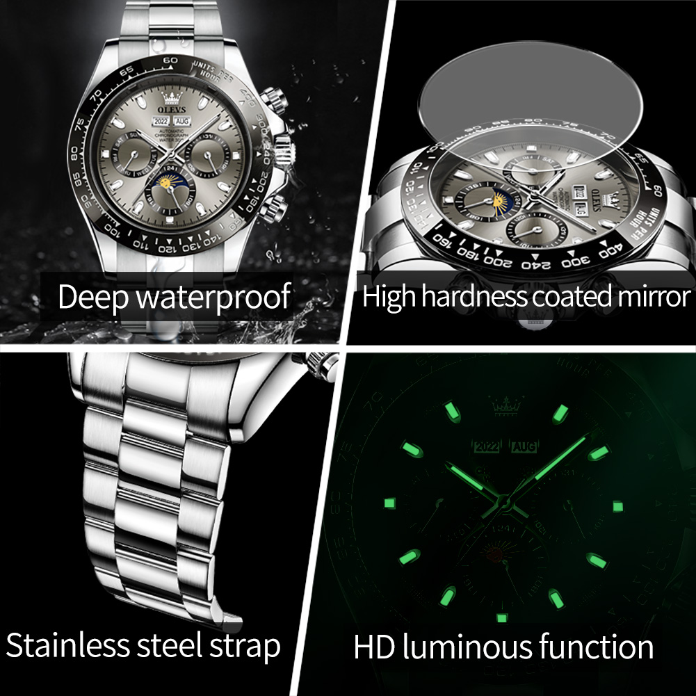 OLEVS 6654 Luxe herenhorloge c - Chronograph Flyback Watch recensie en prijs