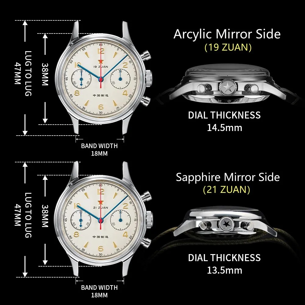 SEAKOSS 1963 chronograaf 40 mm - Chronograph Flyback Watch recensie en prijs