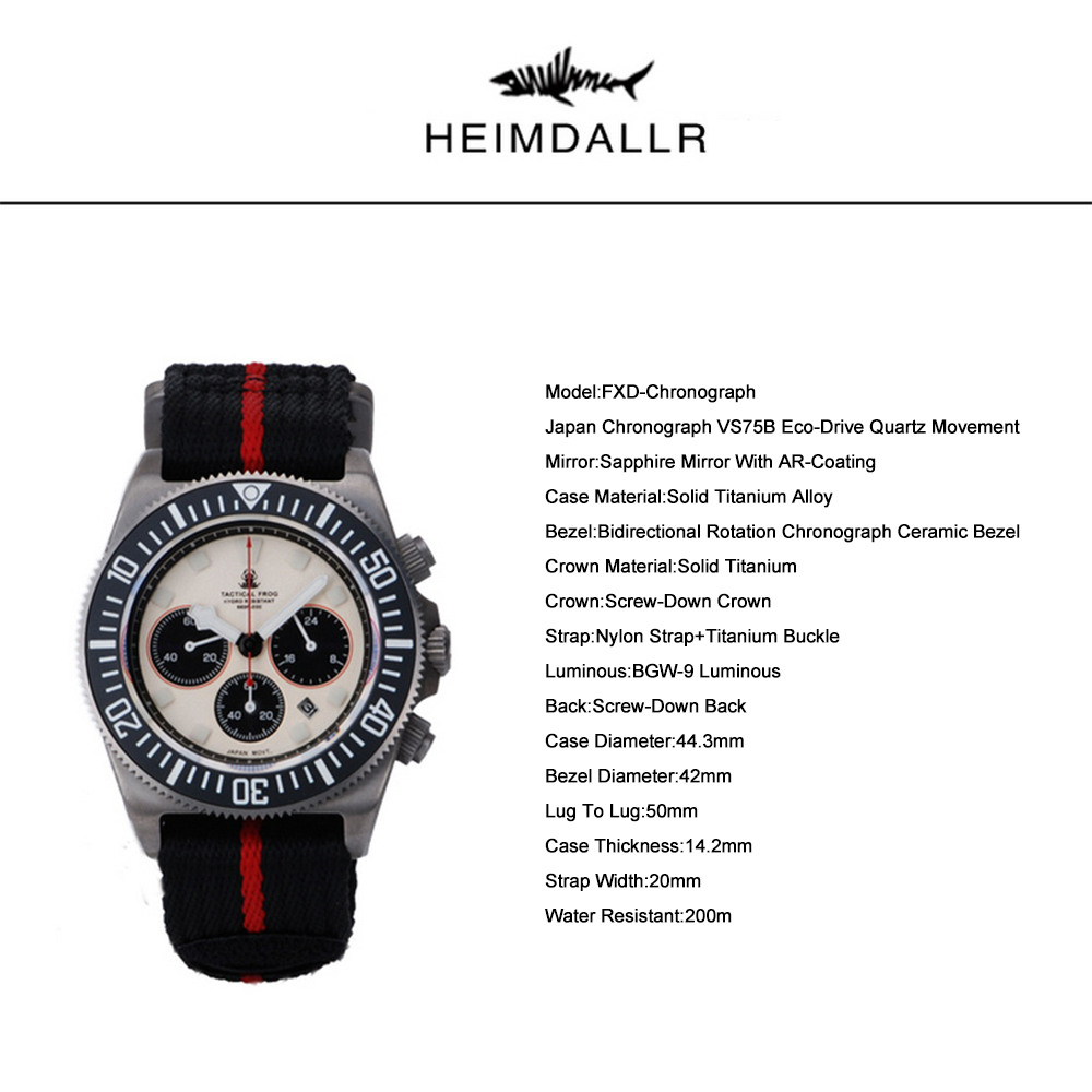 Tactical Frog Heren Chronograa - Titanium Sport Watch recensie en prijs